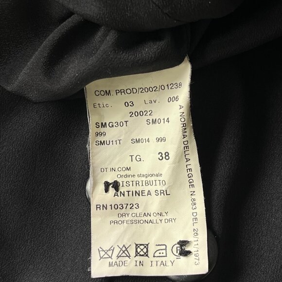 Vintage 80s Armani Collezioni Black 100% Virgin Wool Tailored Blazer - Size 2 - Picture 4 of 9